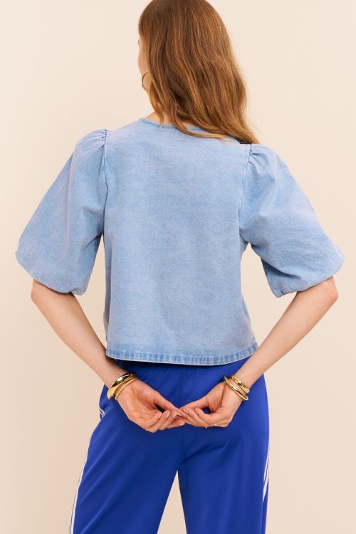 BlauwedenimtopmetpofmouwenBlauw__3