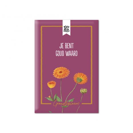 Bloemenzaadjes, goud waard