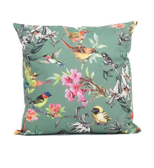 Buitenkussens groen met vogels 60x60 749617