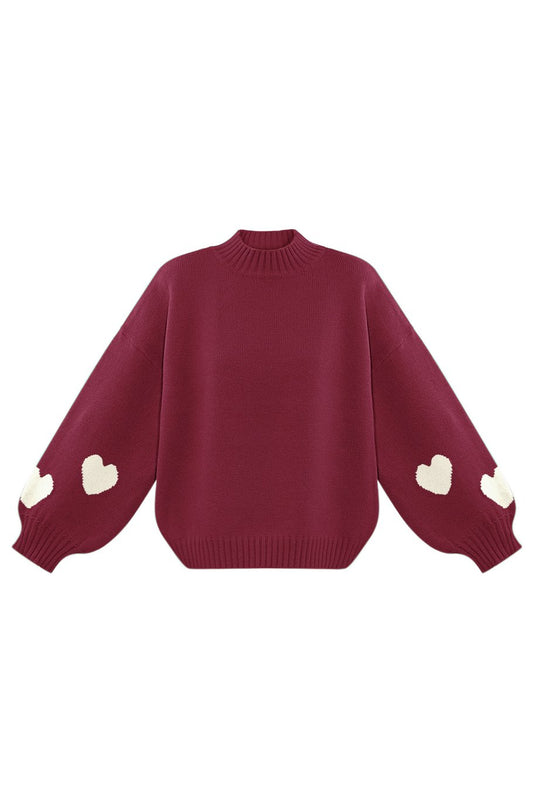 Comfort Heart trui Bordeaux