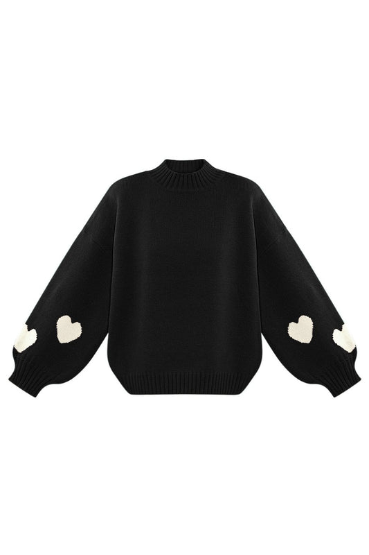 Comfort Heart trui Zwart