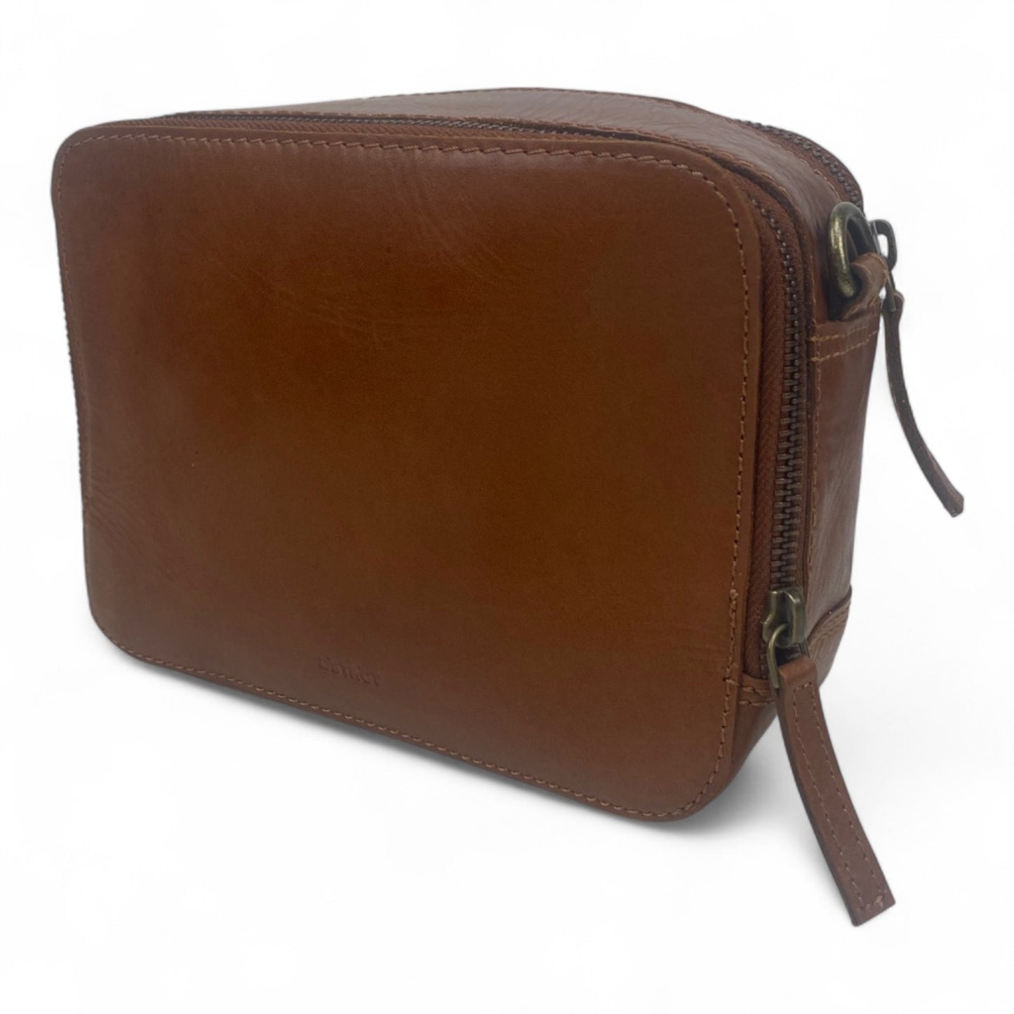 DSTRCT Alba Chique Box Bag Cognac