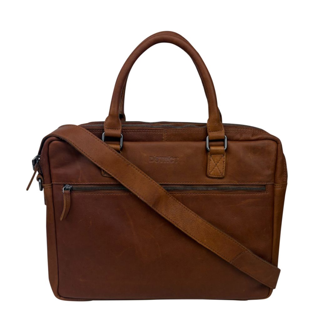 DSTRCT Preston Park Laptoptas 15.6 inch Cognac Cognac