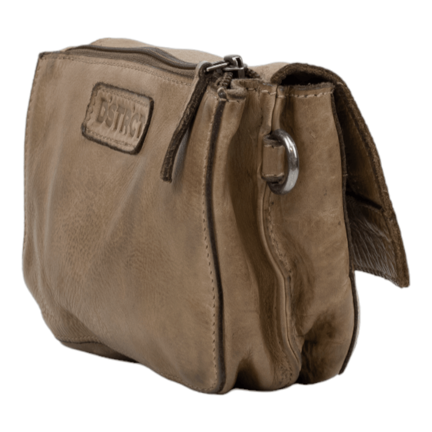 DSTRCT Schoudertasje Harrington road met klep Grey