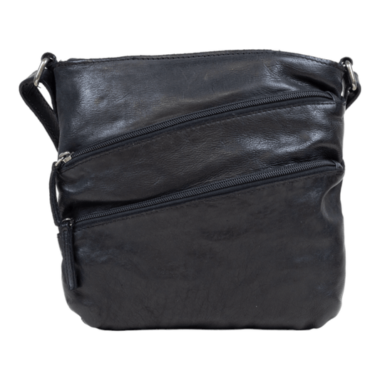 DSTRCT Schoudertasje Harrington road schuine rits Black