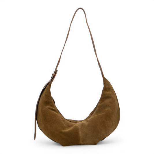DSTRCT moon schoudertas met gesp Cognac