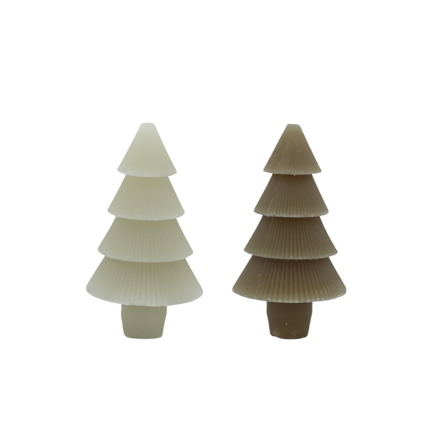 Deco Candle Bottle Tree Ass. 2 taupe/wit