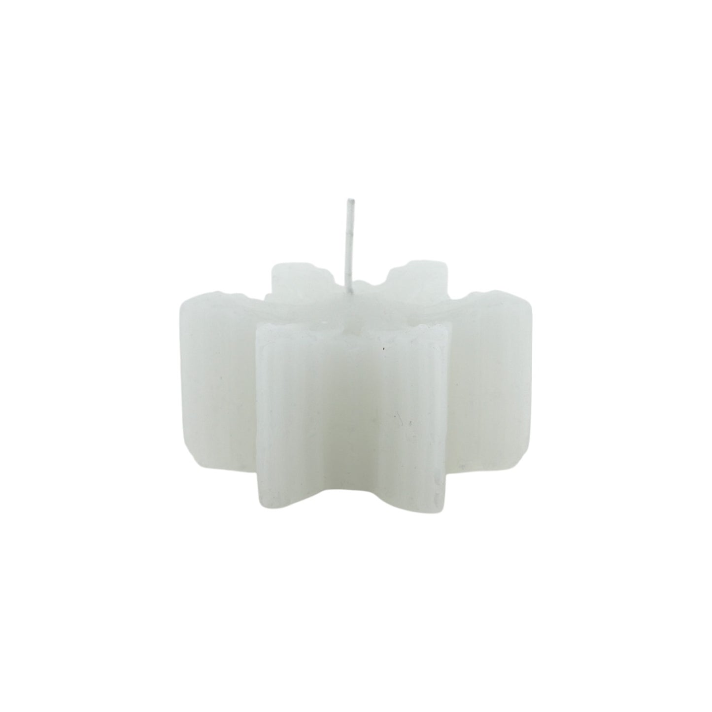 Deco Candle Snowflake wit