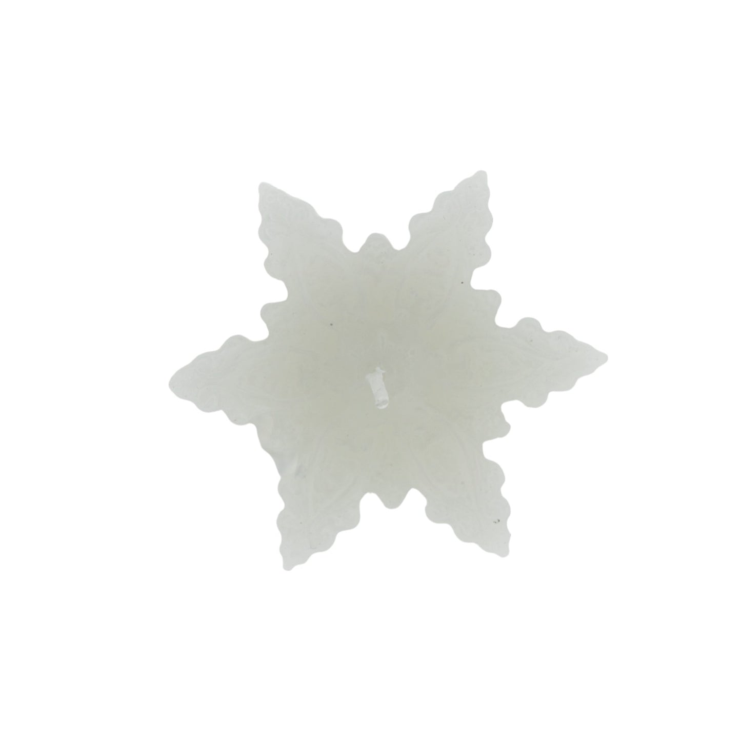 Deco Candle Snowflake wit
