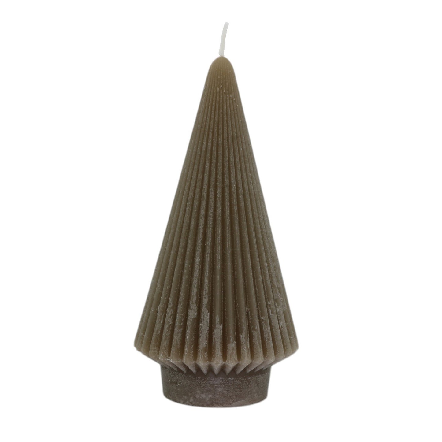 Deco Candle Tree Stripe L taupe
