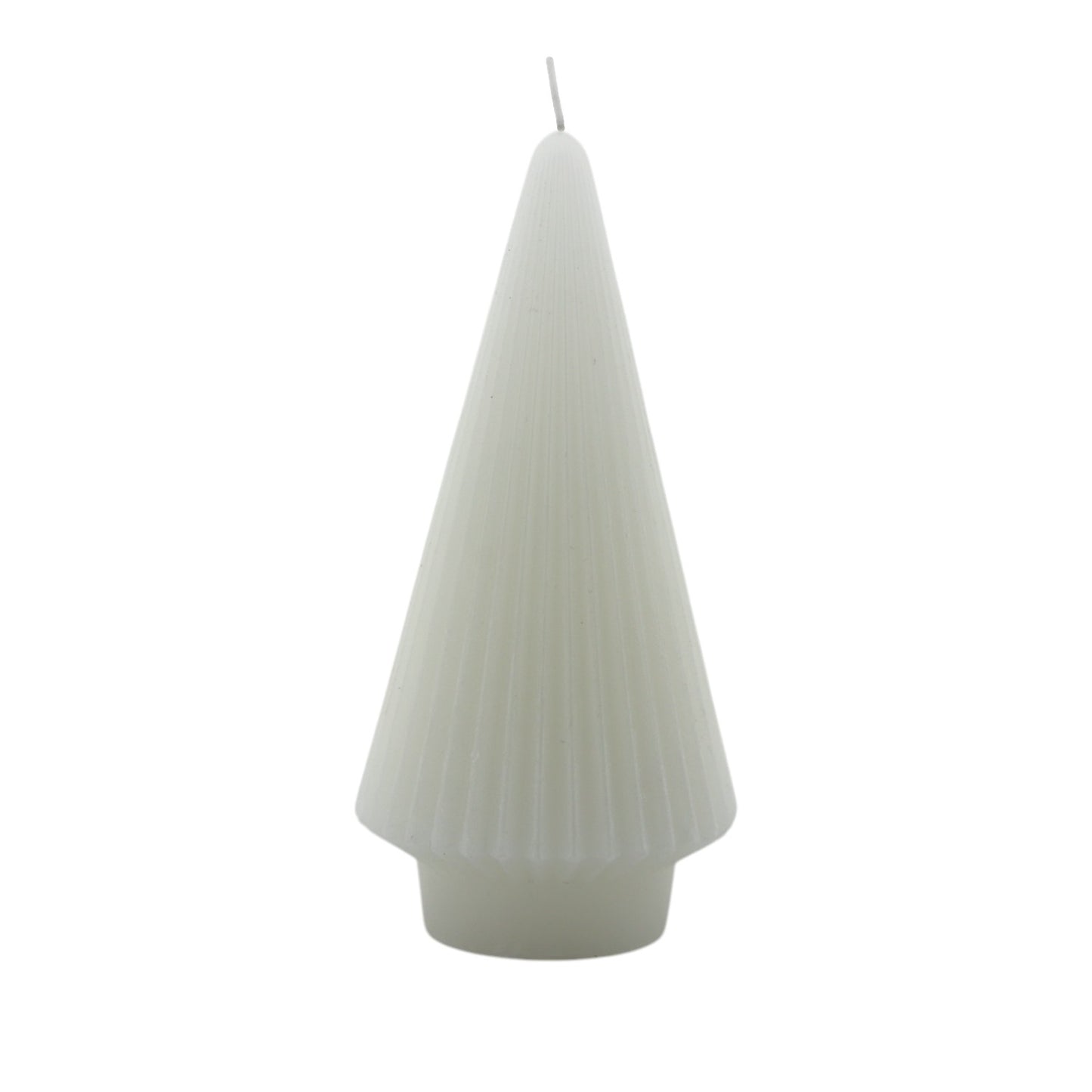 Deco Candle Tree Stripe L wit