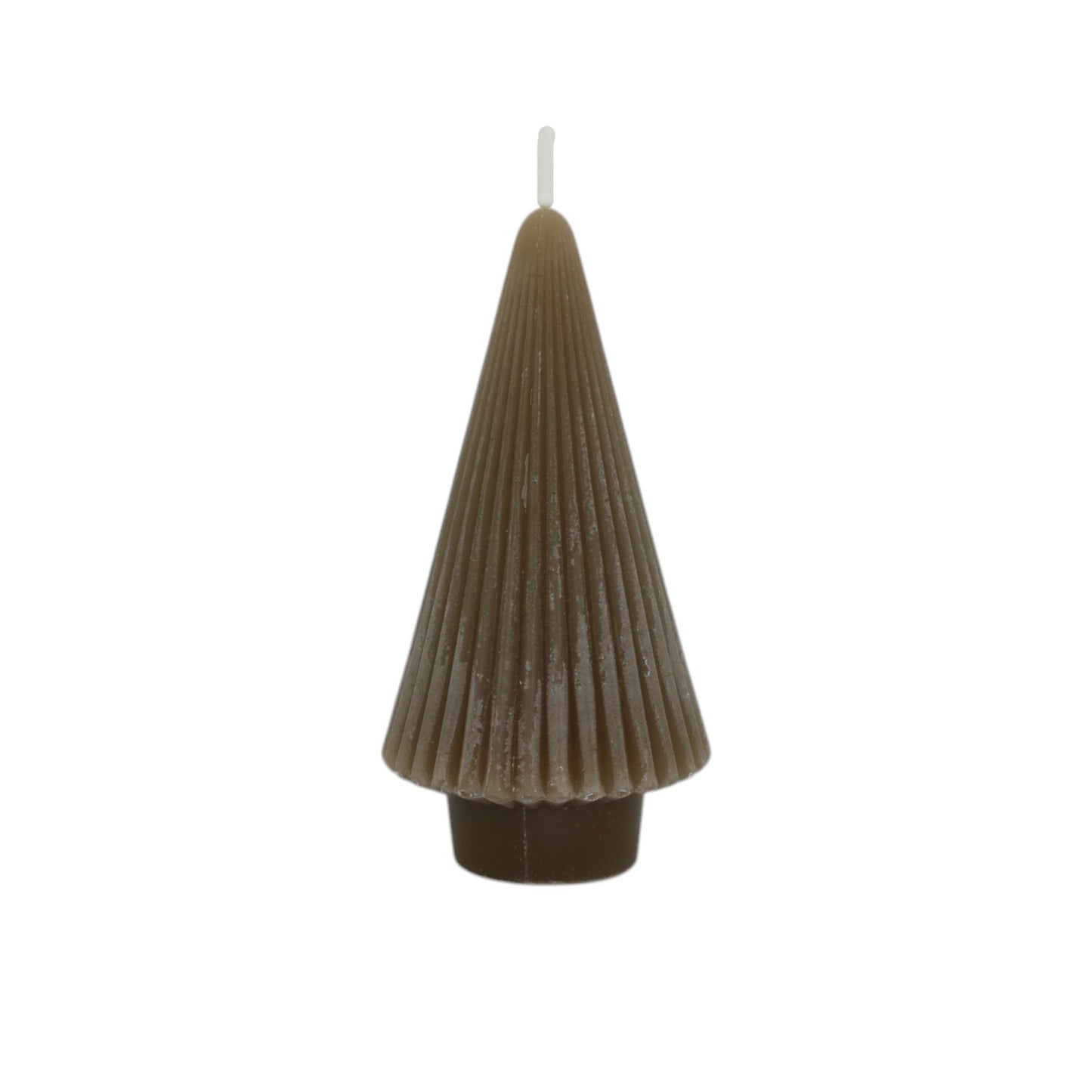 Deco Candle Tree Stripe S taupe