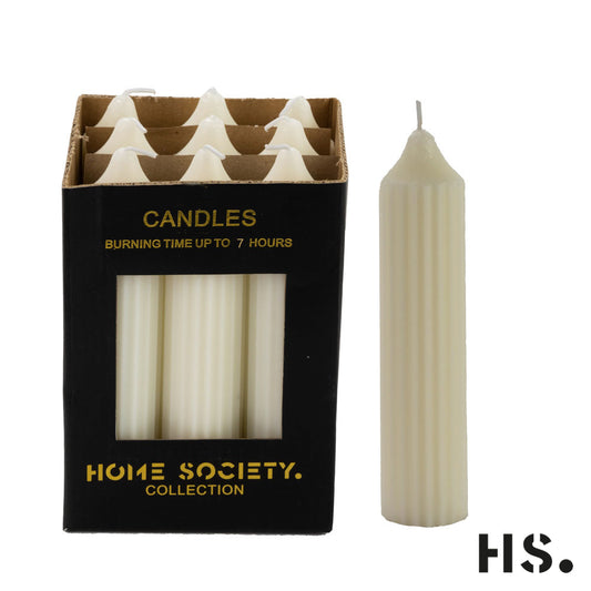 Dinner Candle Stripe WH 849389