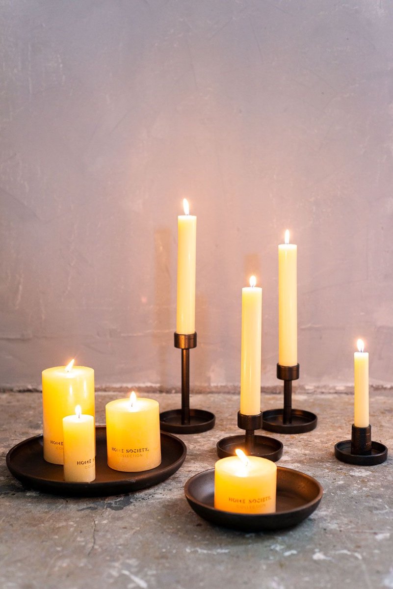 Dinner candle XL geel 648184