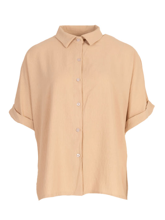 Doorknoop blouse one size Beige