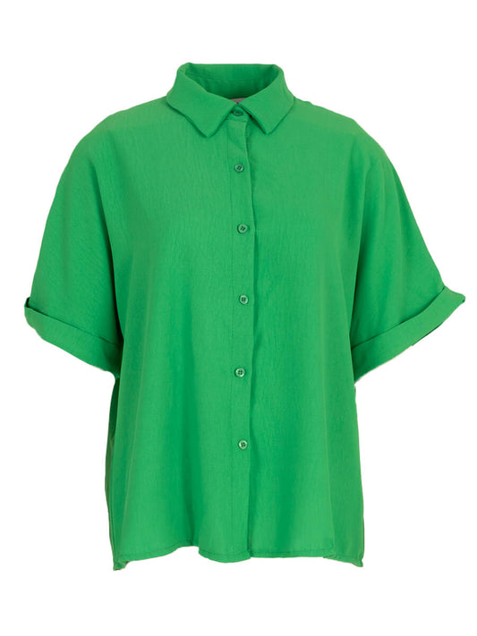 Doorknoop blouse one size Groen