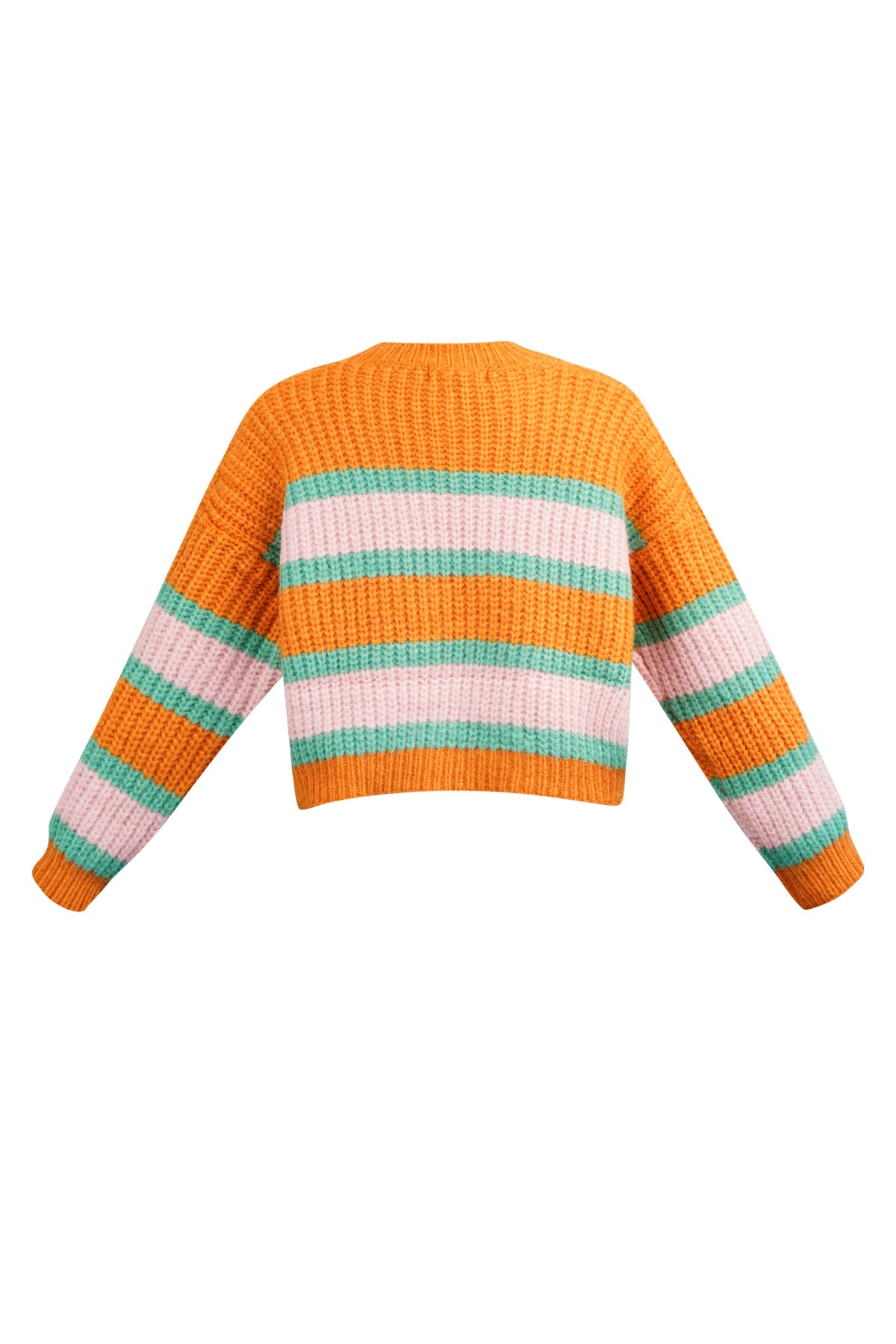 Drie kleuren sweater Oranje