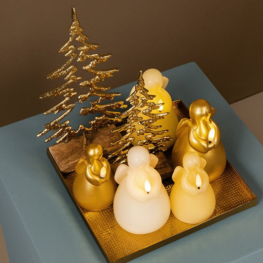 Engel kaars Led taupe