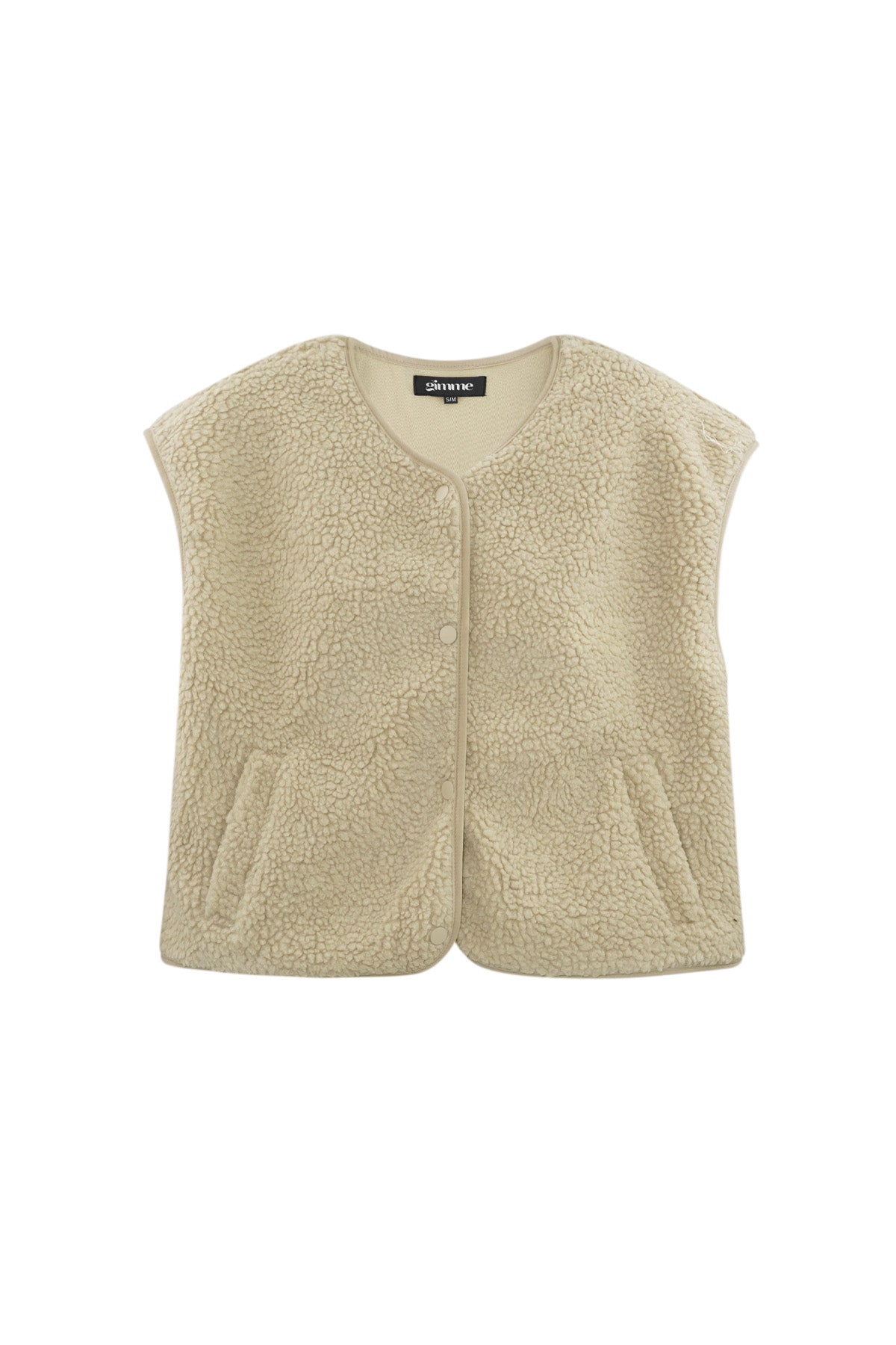 Fluffy teddy vest  Beige