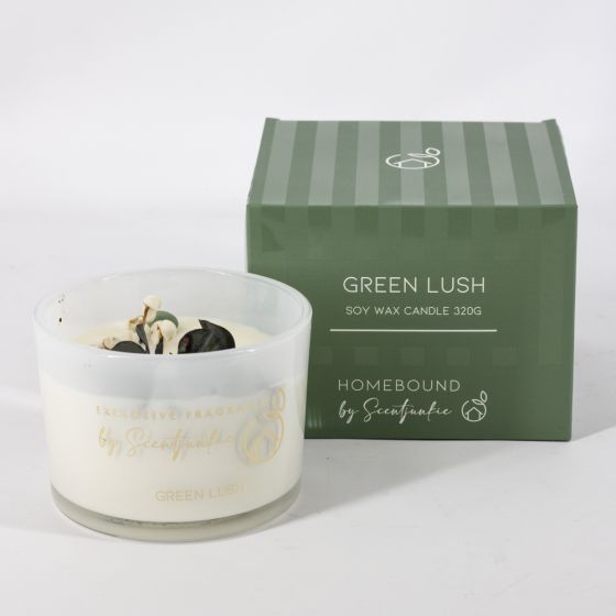 Geurkaars 320g green lush