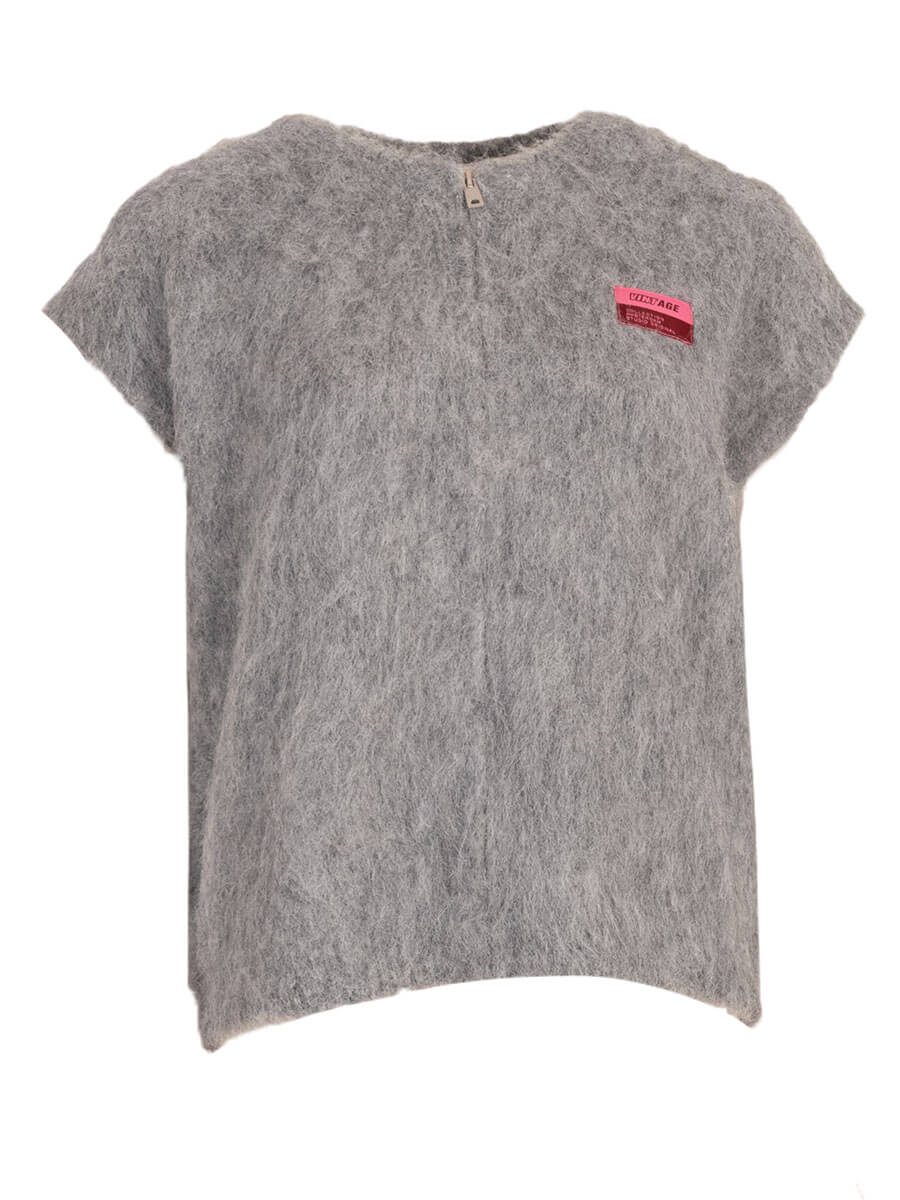 Gilet vintage Lichtgrijs