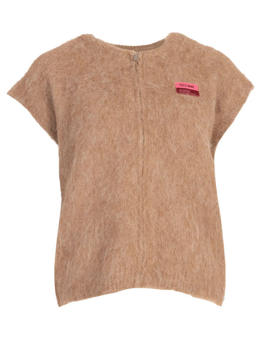 Gilet vintage camel