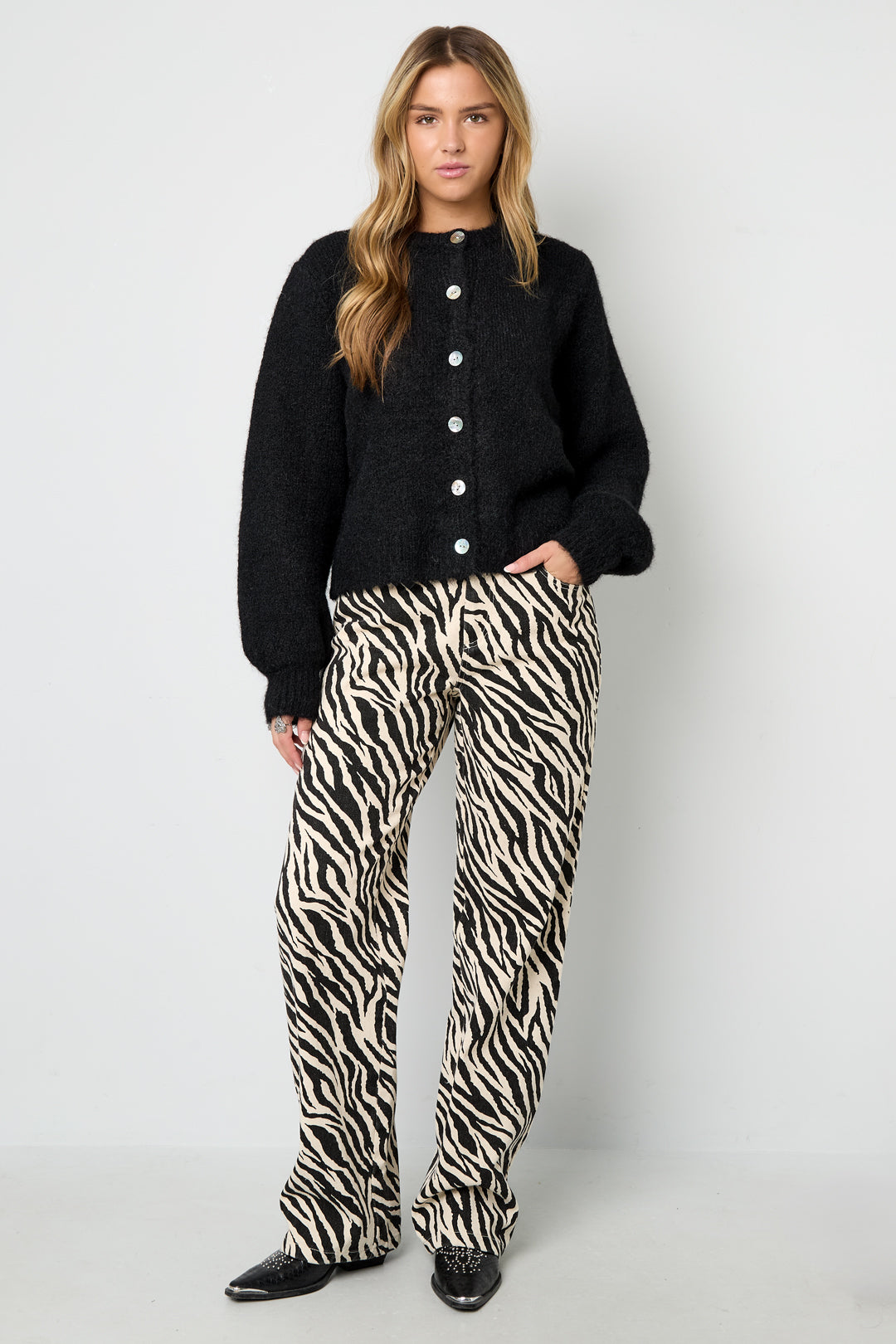 Gimme cardigan knit Zwart