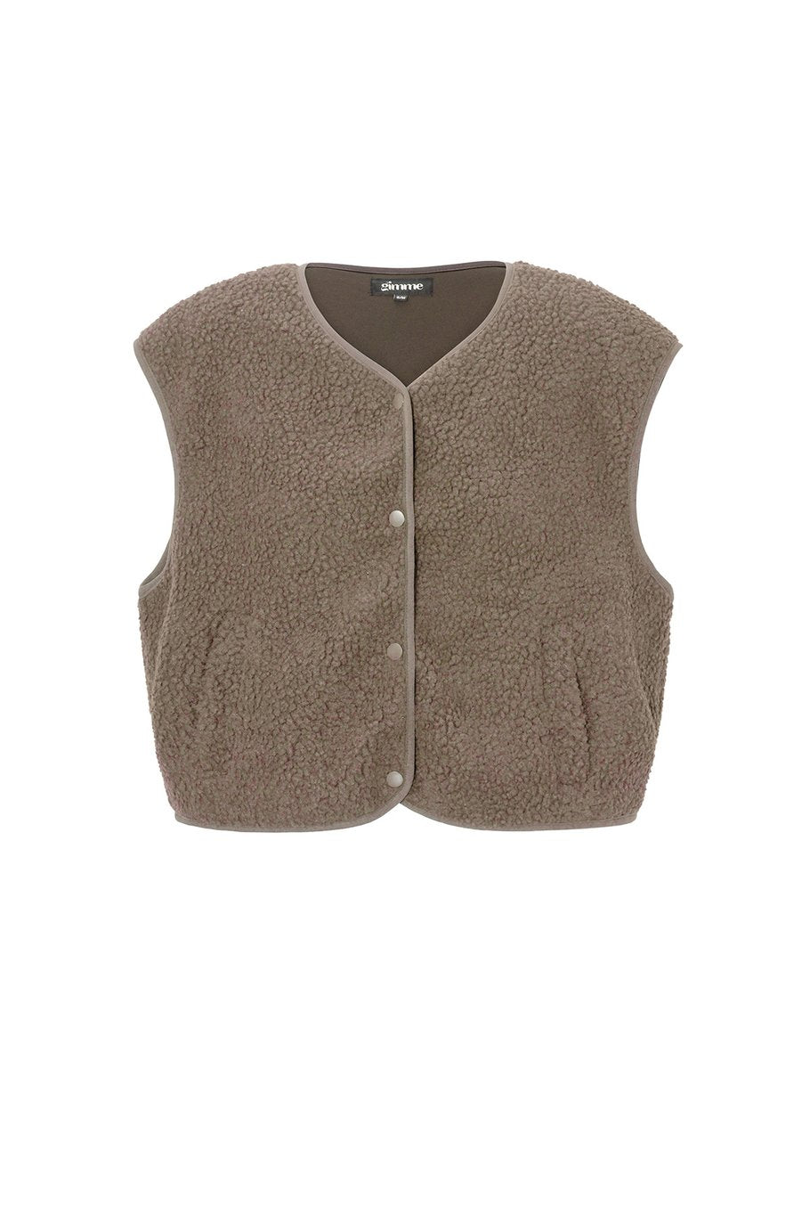 Gimme fluffy Teddy vest Brown