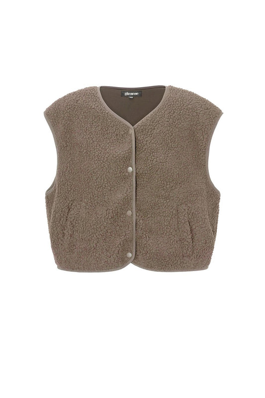 Gimme fluffy Teddy vest Brown