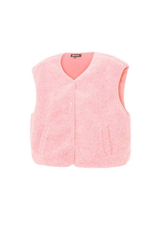 Gimme fluffy Teddy vest Roze