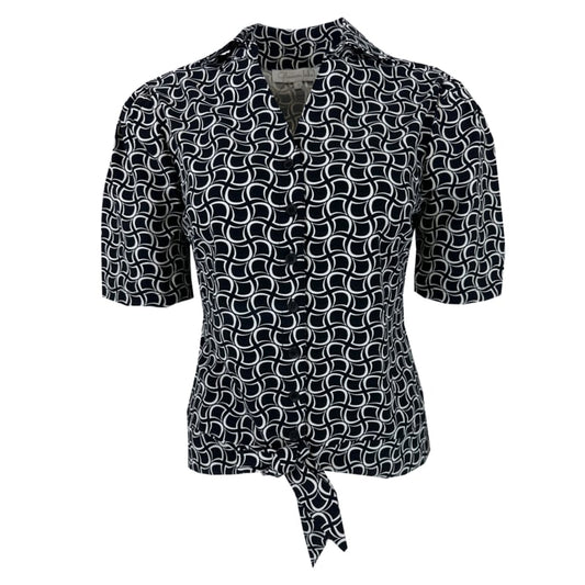 Glamm label Blouse Lou Lou  Print kit zwart