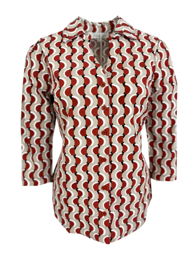 Glamm label Blouse elisa Print rood