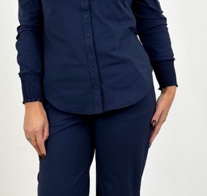 Glamm label blouse Daphne blauw Navy