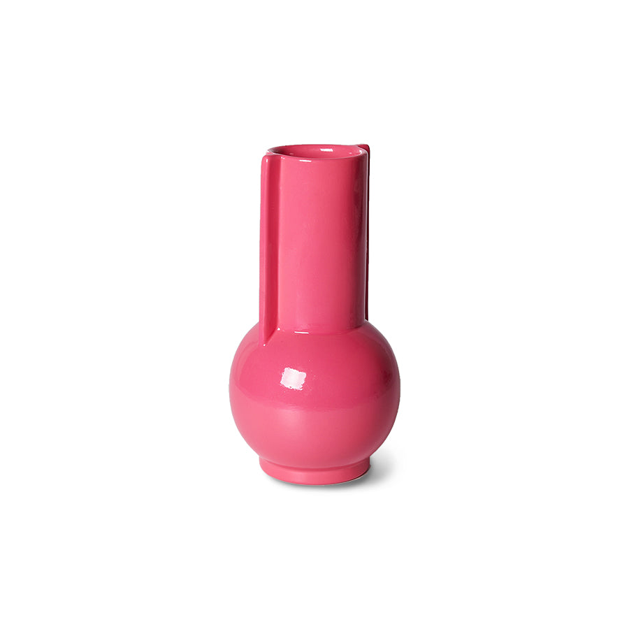 HKliving Ceramic vase hot pink ACE7169