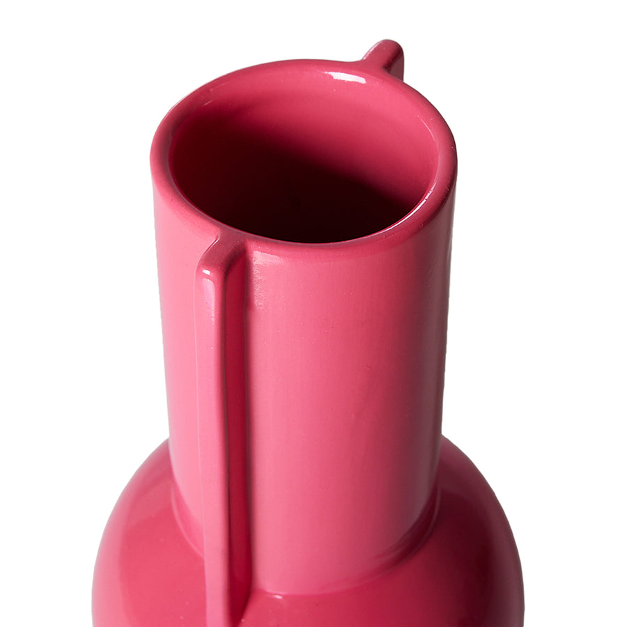 HKliving Ceramic vase hot pink ACE7169