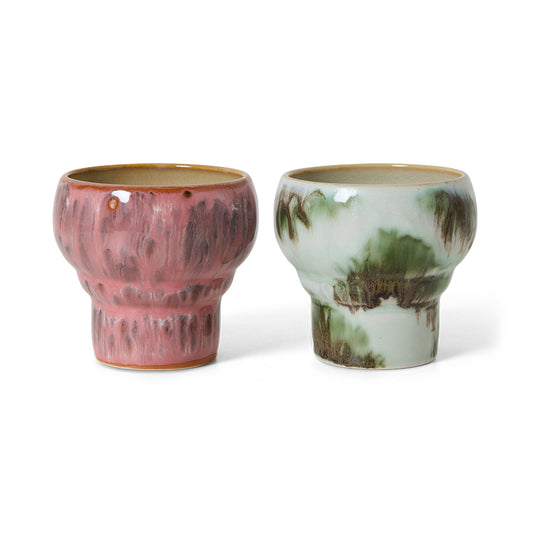 HKliving lungo mugs, expression (set of 2)