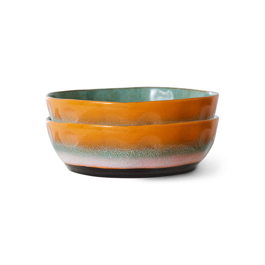 HKliving pasta bowls, golden hour 1 stuk ACE7274