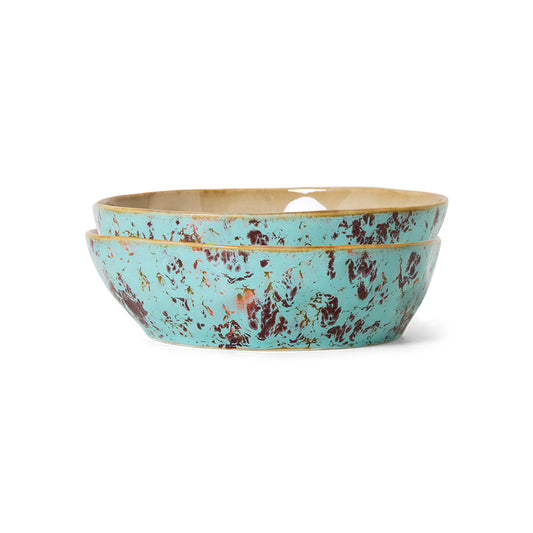 HKliving pasta bowls, patina (set of 2)