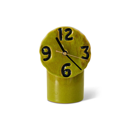 HKliving retro ceramic clock olive