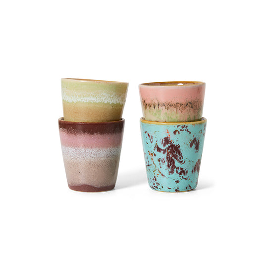 HKliving ristretto mugs, futurism (set of 4)