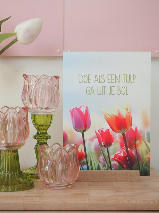 Poster A5 doe als een tulp