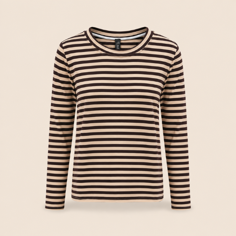 IZNAIZStripesweatlongsleevebrown__1