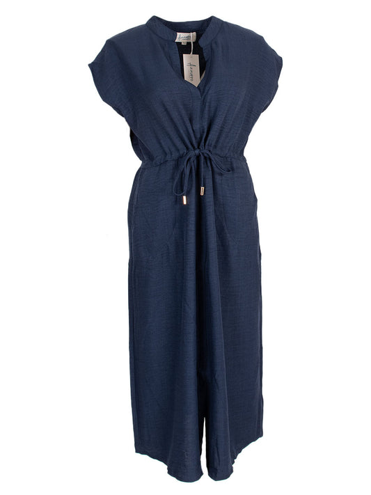 Jurk najaar met koord Donkerblauw