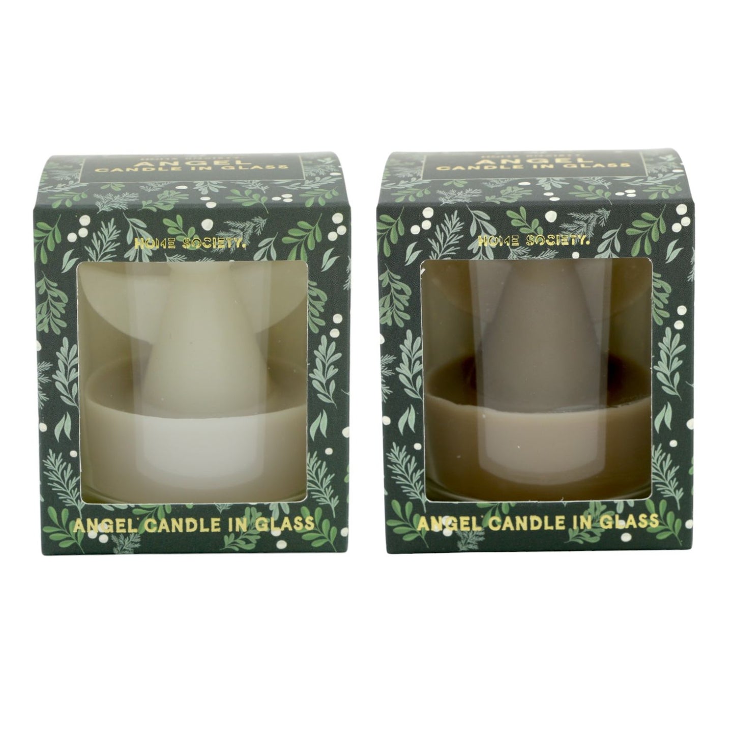 Kaars Angel Xmas taupe of creme