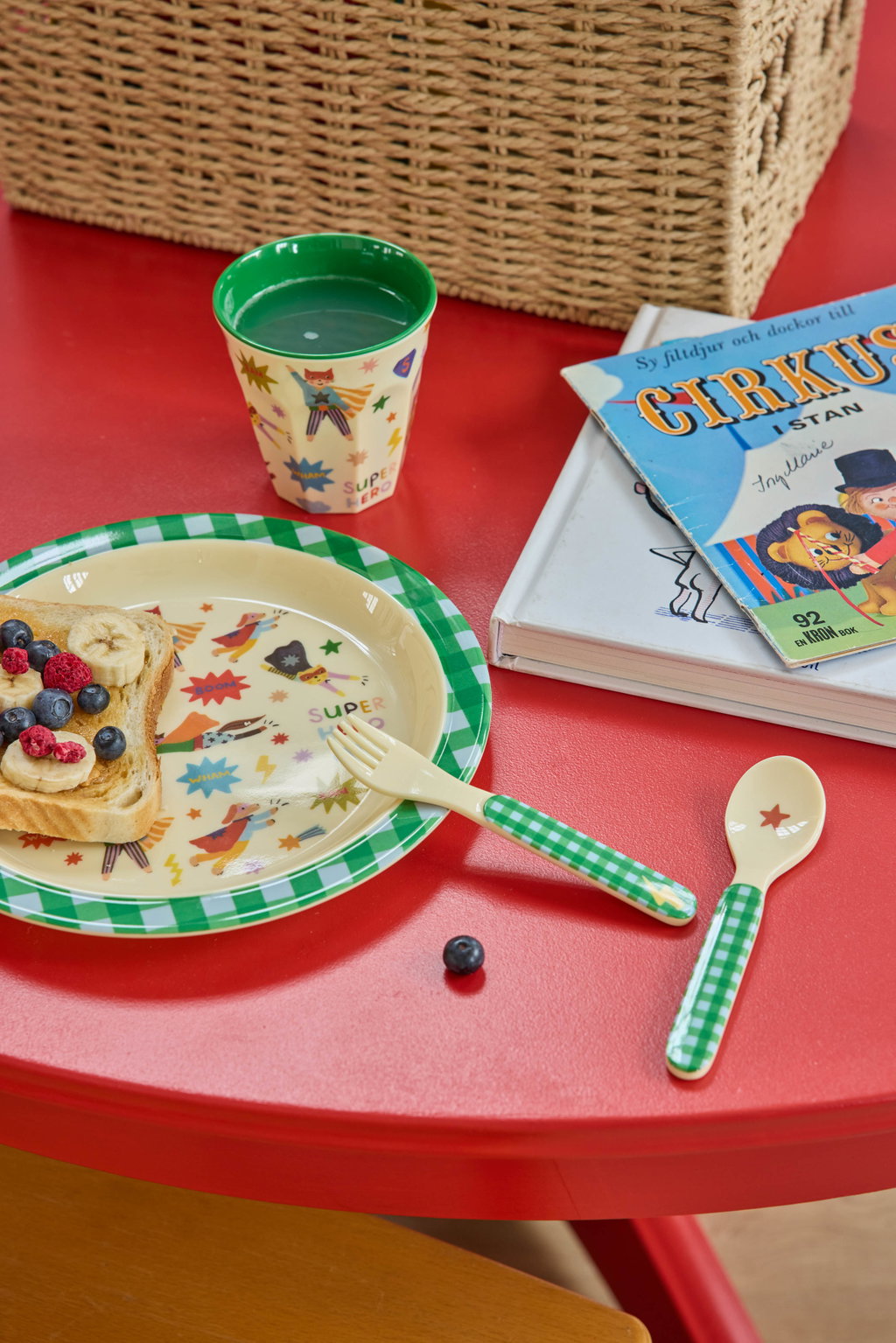 KidsMelamineSpoonandForkSuperhero__2