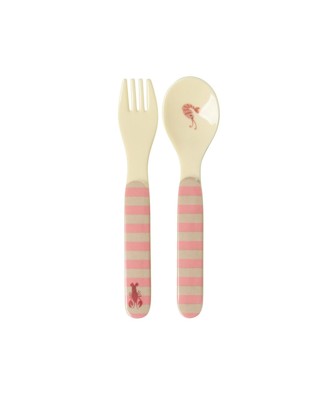 KidsMelamineSpoonandForkwithCoral__1