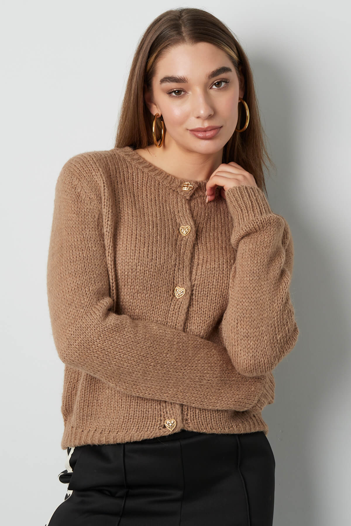 Knitted Love Cardigan Camel