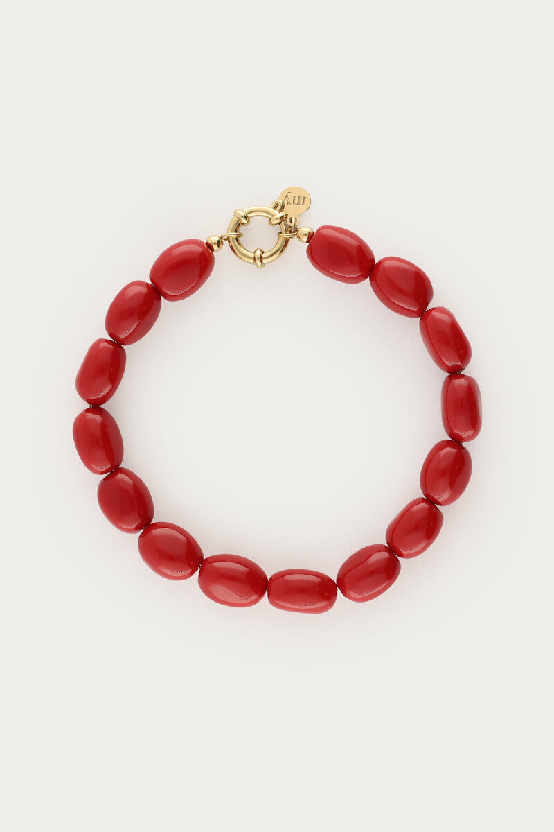 KralenarmbandDonkerrood__1