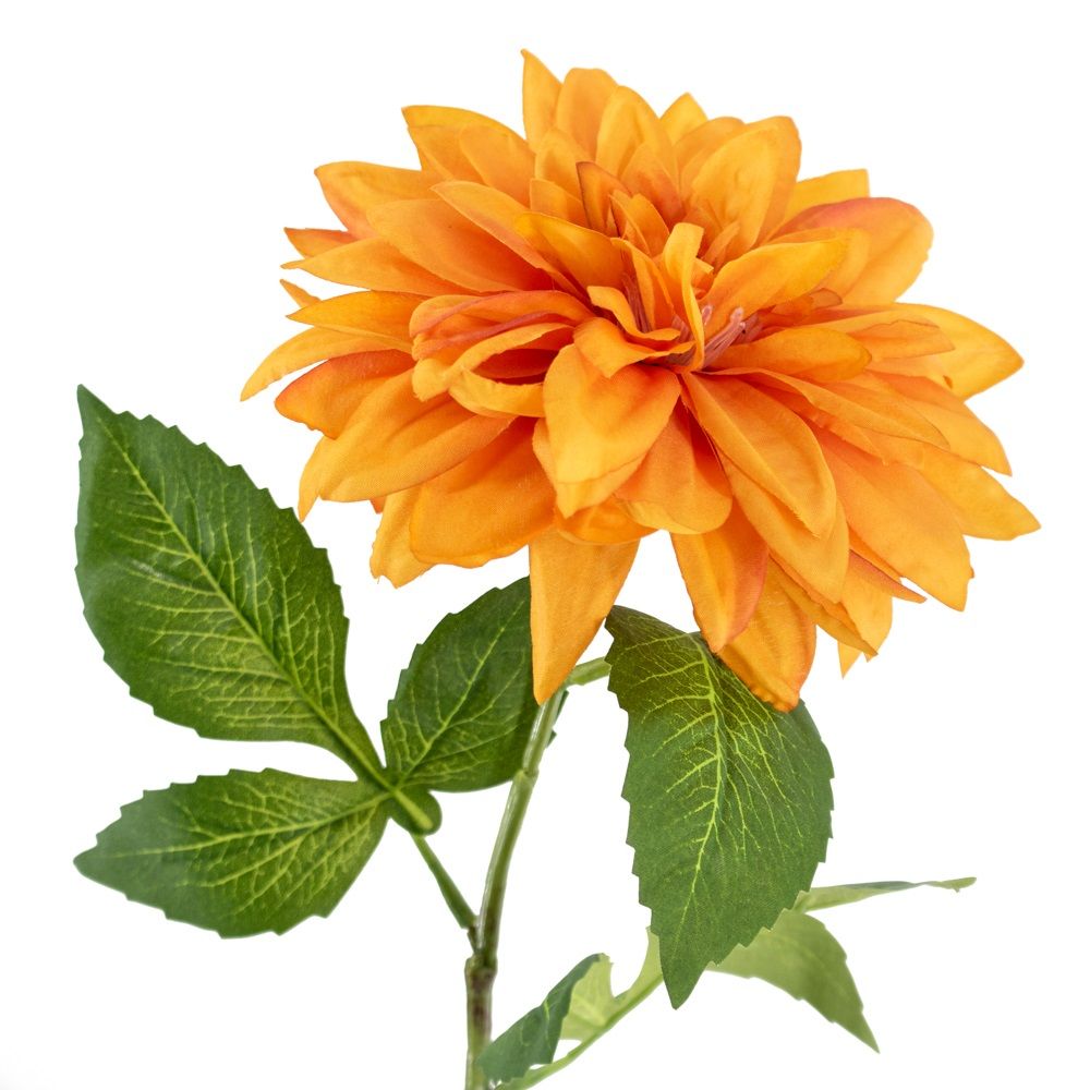 Kunstbloem dahlia 60cm oranje