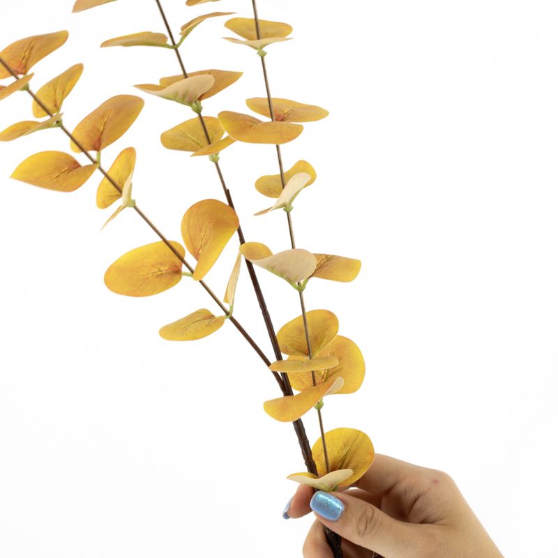Kunstbloem eucalyptus mustard